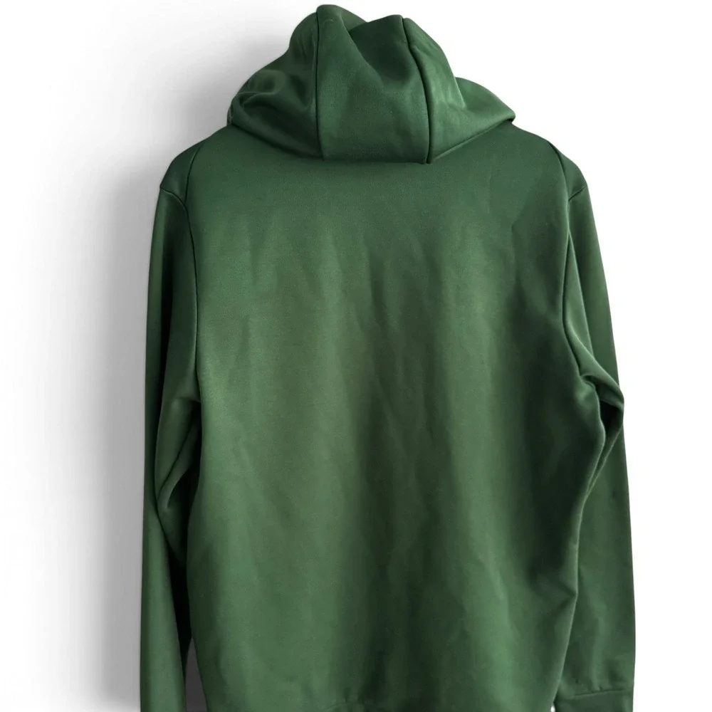 Nike DriFit Hoodie Men M Green Camo Print Performance Stretch Athletic Pullover